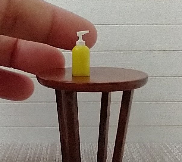 1:12 Dollhouse miniature hand soap or hand lotion Price is for EACH unit REF Yellow