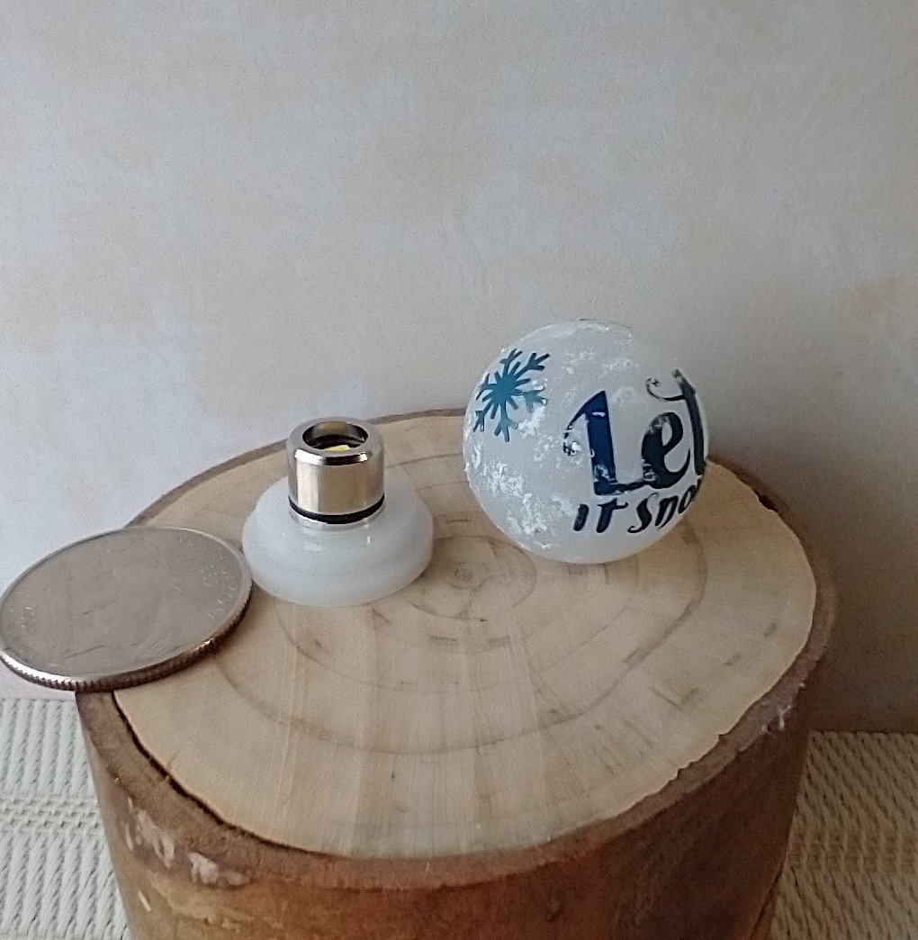 1:12 Dollhouse holiday light up globe ornament Free standing frosted globe Christmas ornament Battery operated holiday light REF Let it snow