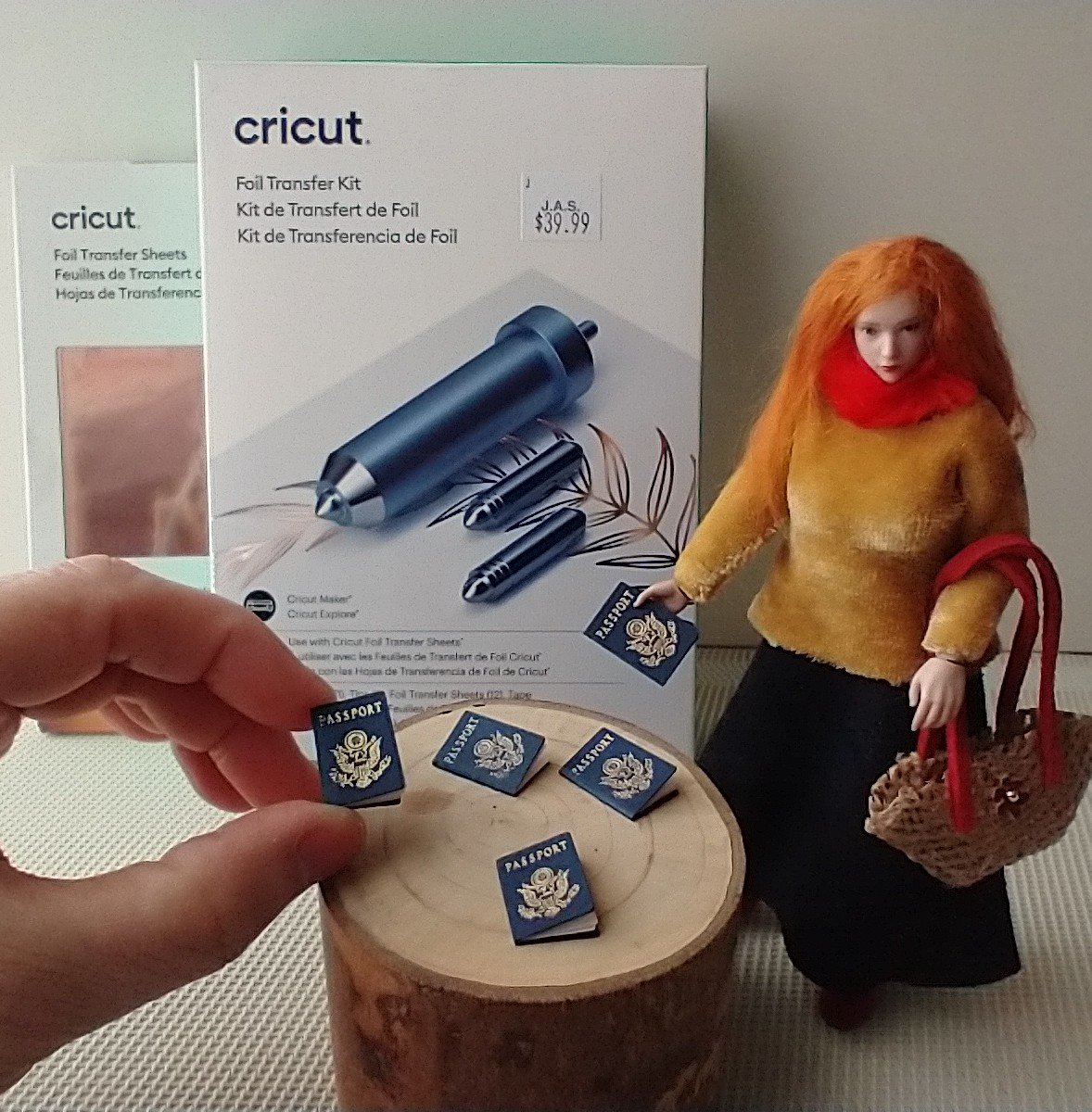 1:12 dollhouse miniature U.S. passport with four blank pages for you to stamp in your new adventures Price is for EACH