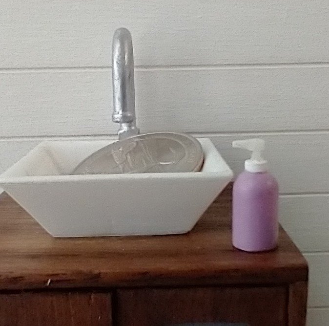 1:12 Dollhouse miniature hand soap or hand lotion Price is for EACH unit REF Light purple