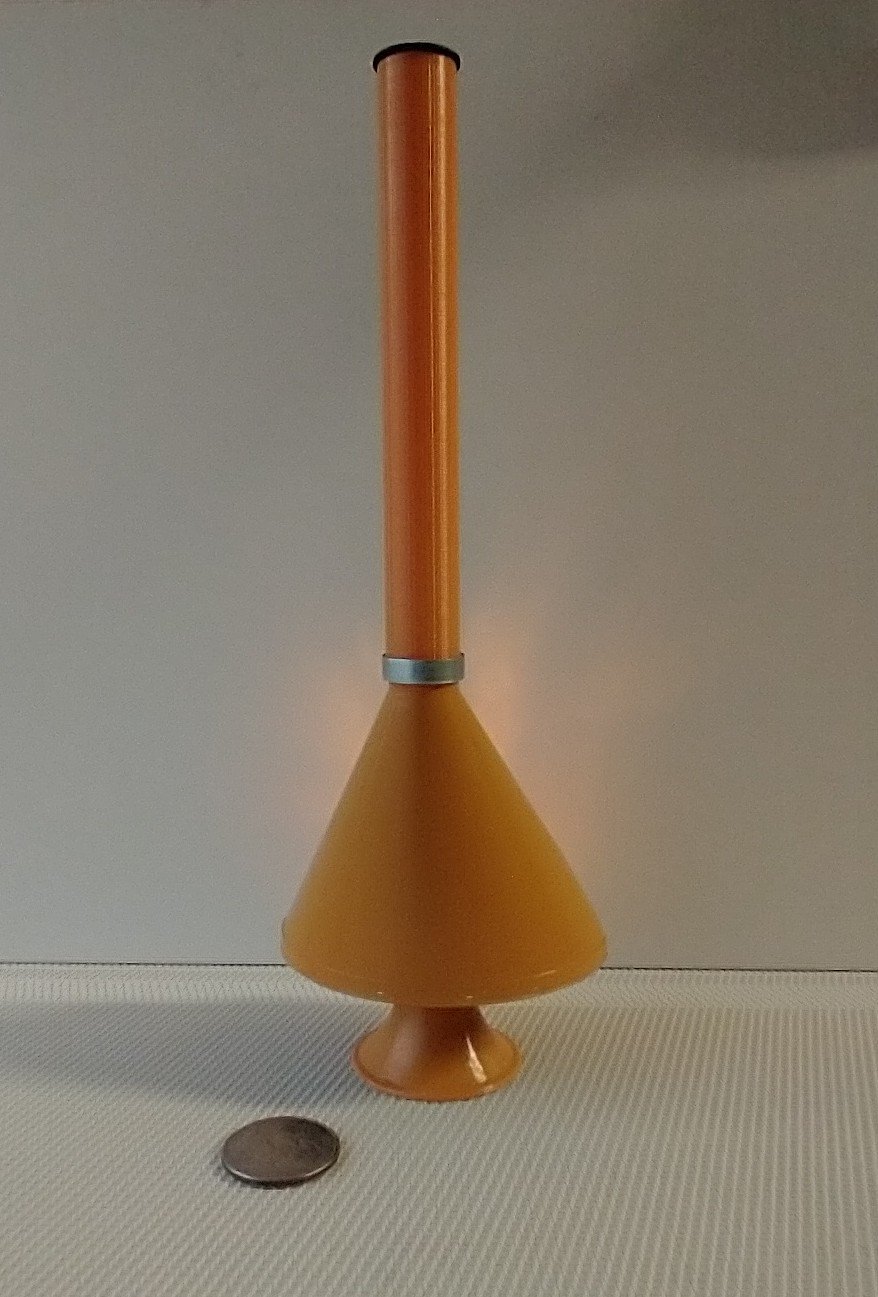 1:12 Dollhouse miniature Mid century modern free standing fireplace MCM orange fireplace inspired by Malm fireplace Retro fireplace REF orange