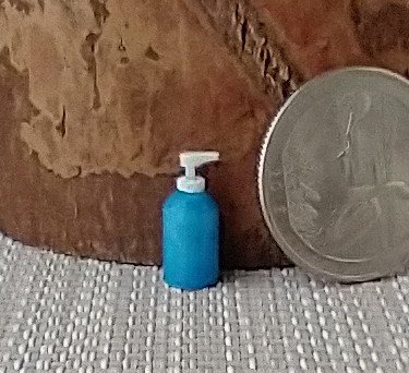 1:12 Dollhouse miniature hand soap or hand lotion Price is for EACH unit REF Marine blue