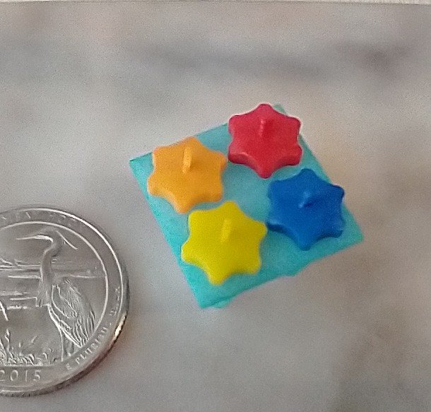 1:12 Dollhouse miniature popsicle mold set or ice pop mold  REF Cone-shaped