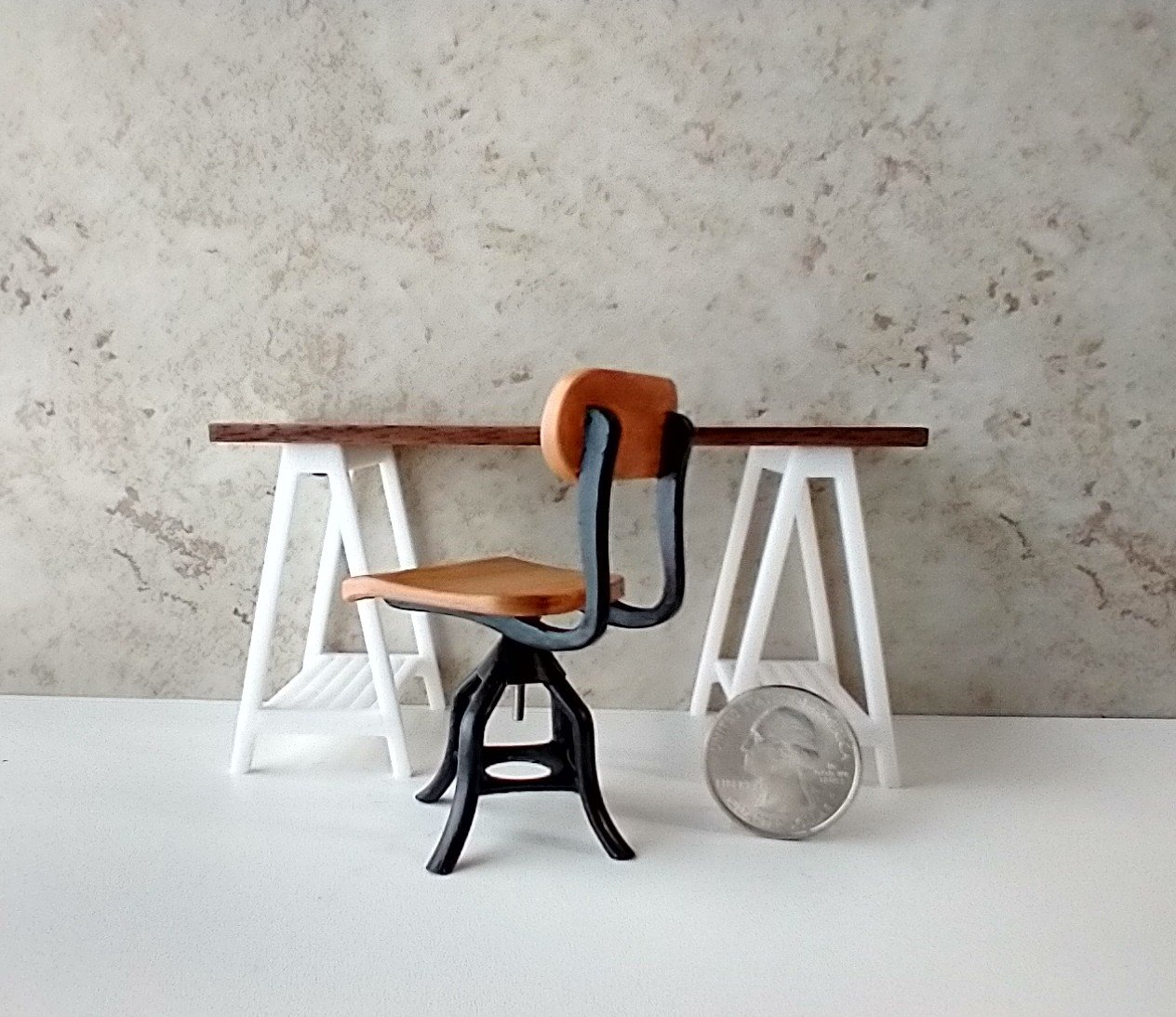 1:12 Dollhouse miniature office chair desk chair farmhouse style