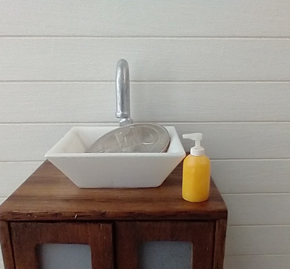 1:12 Dollhouse miniature hand soap or hand lotion Price is for EACH unit REF Orange