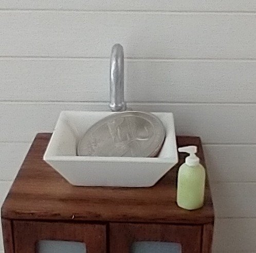 1:12 Dollhouse miniature hand soap or hand lotion Price is for EACH unit REF Light green