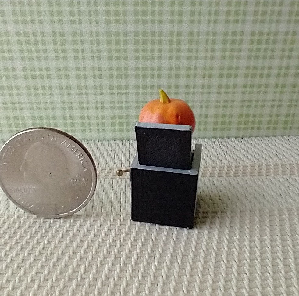 1-inch scale miniature Jack in the box Halloween decor or Kids room accessory