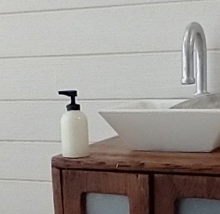 1:12 Dollhouse miniature hand soap or hand lotion Price is for EACH unit REF Pearl white