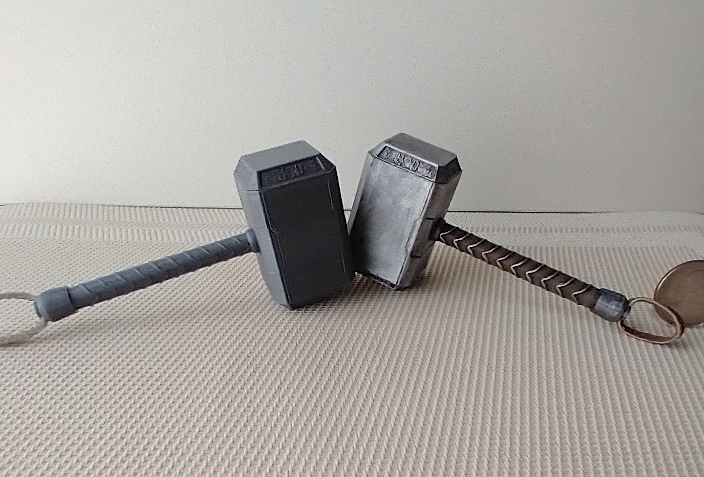 3D printed in PLA miniature God of Thunder hammer unfinished
