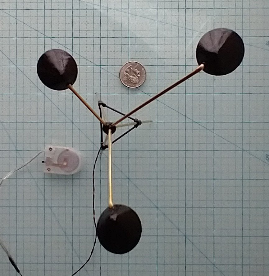 1:12 Dollhouse mid-century styled curvilinear floor lamps MCM 3-light tripod lamp Battery operated LED miniature lamp