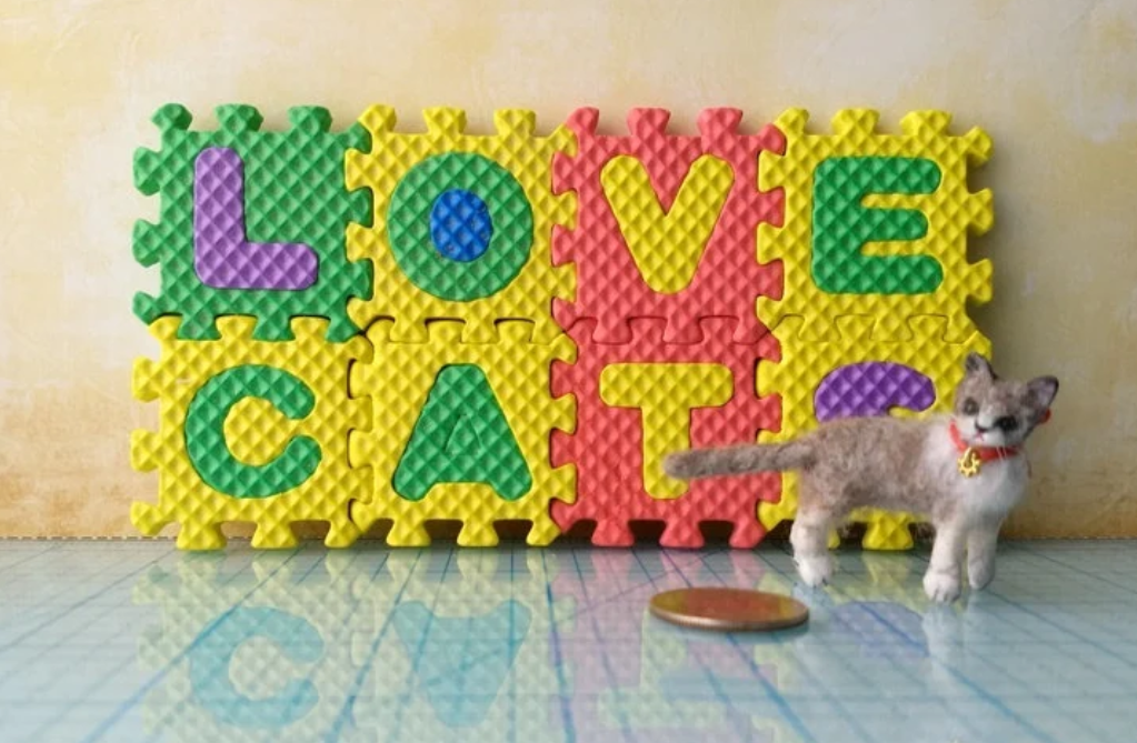 Miniature foam tiles floor mat with alphabets and numbers Play puzzle mat 36-piece miniature Multi-color interlocking foam mat Price is for EACH set