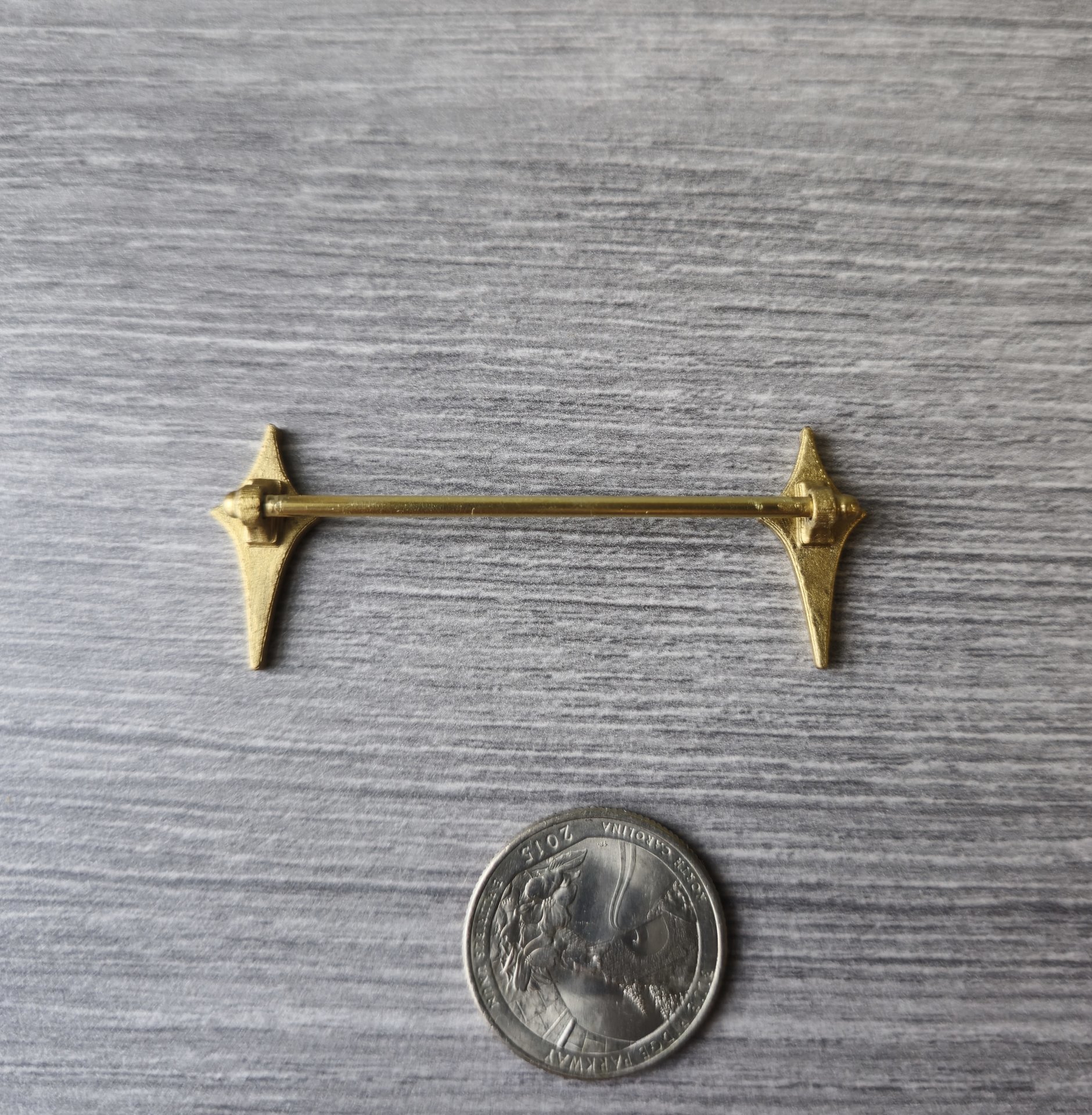 1:12 Dollhouse mid-century style towel bar REF Star