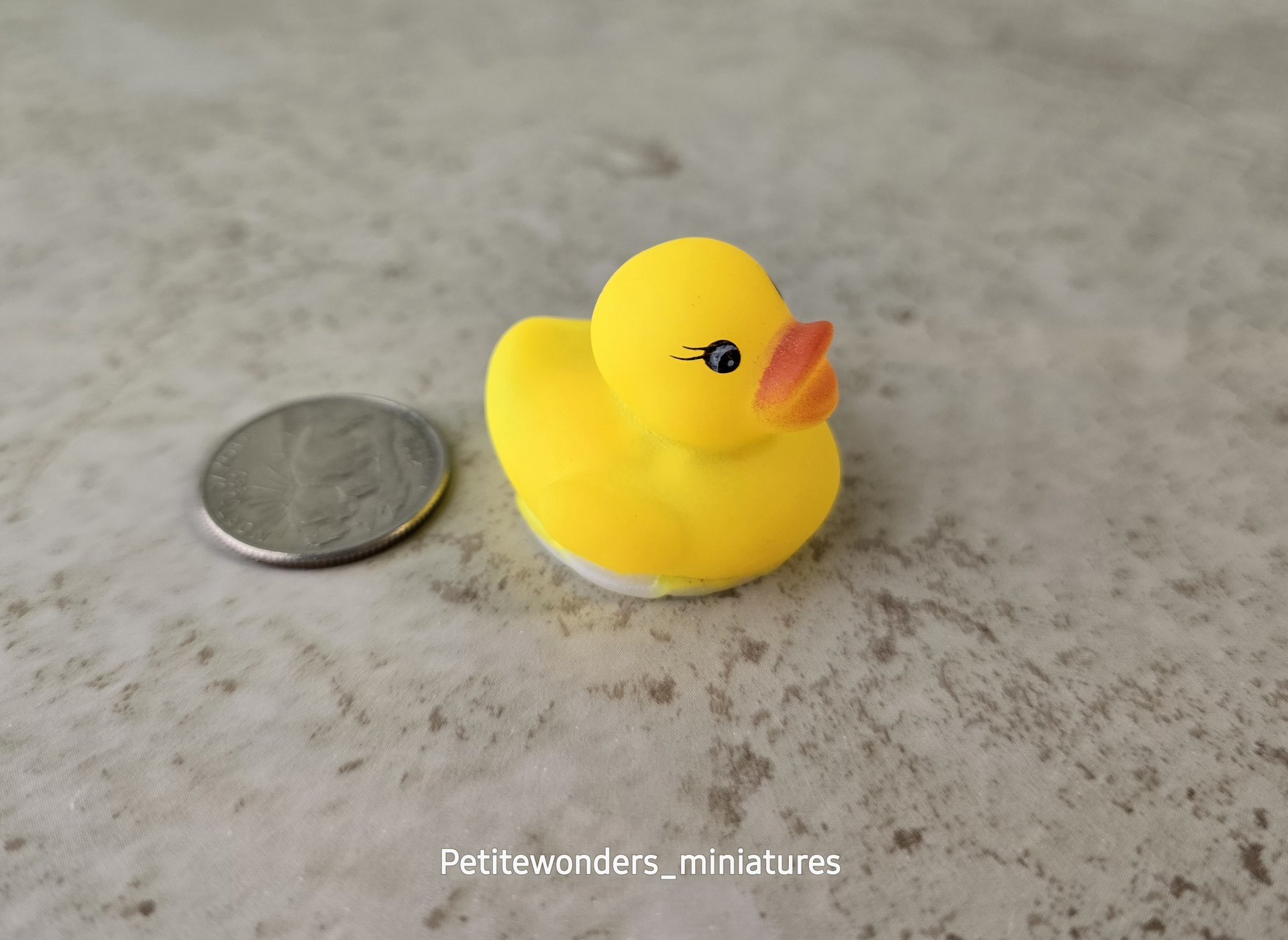 Battery operated yellow rubber duck lamp LED light Rubber duckie lamp for kids room 1:12 or play scale for you to decide