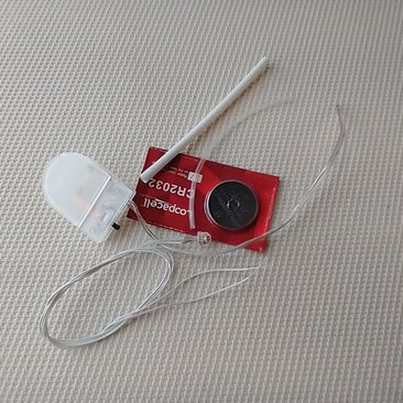 DIY supplies for making miniature lamps or projects with wired LED + battery pack with switch + heat shrink tubes + battery PRICE is for EACH set