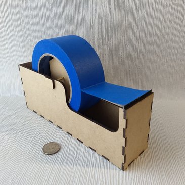 Glowforge project : MDF painter's tape dispenser