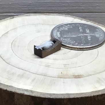 1:12 scale miniature walnut tape dispenser Desktop accessory Stationery item