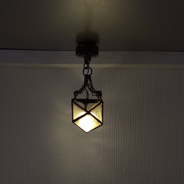 Handcrafted dollhouse lamp