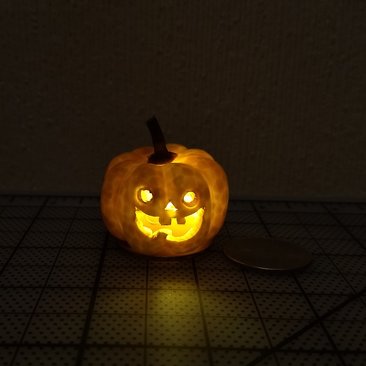 RESERVED Battery operated miniature light up Jack-O-Lantern Pumpkin LED light for Halloween No external wires