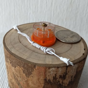 RESERVED 1:12 dollhouse miniature lazy Susan tools holder Spinnable tools organizer in clear and orange acrylic AND a unit of dollhouse extension cord