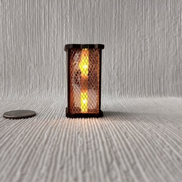 1:12 Dollhouse handcrafted electric infrared heater Mini space heater Battery operated radiant heater walnut casing Radiant light NO heat