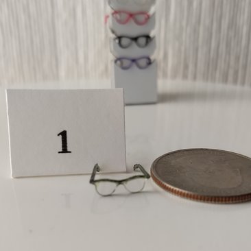 1:12 dollhouse miniature eyeglasses Regular eyeglasses Reading glasses in 12th scale REF #1