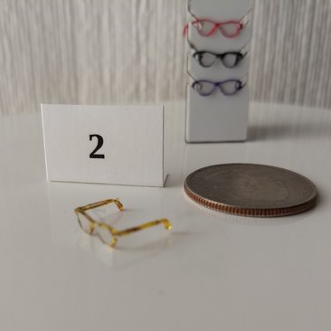 1:12 dollhouse miniature eyeglasses Regular eyeglasses Reading glasses in 12th scale REF #2