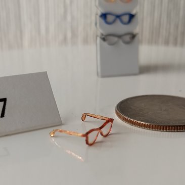 1:12 dollhouse miniature eyeglasses Regular eyeglasses Reading glasses in 12th scale REF #7