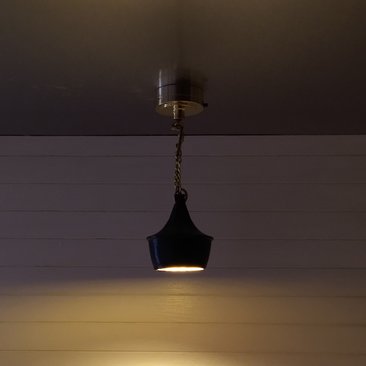 1:12 dollhouse battery operated black pendant light Mid century inspired ceiling light