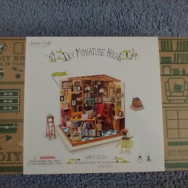 1:24 scale Room Box DIY Miniature House Sam's Study (NIB) HALF INCH SCALE miniature room box kit