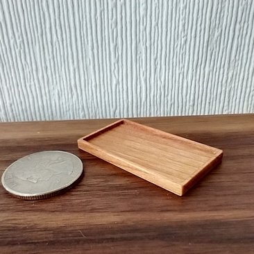 1:12 solid cherry wood tea tray Serving tray Japanese or Chinese tea table accessory
