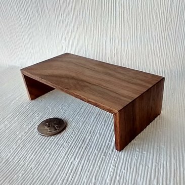 1:12 dollhouse solid walnut low table Japanese style low table Walnut coffee table Minimalist walnut coffee table