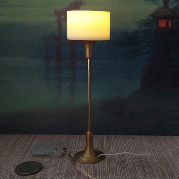 1:12 dollhouse miniature tulip based floor lamp MCM style floor lamp