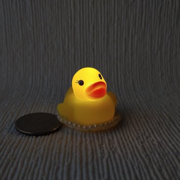 Charity sale item Battery operated yellow rubber duck lamp LED light Rubber duckie lamp for kids room 1:12 or play scale for you to decide