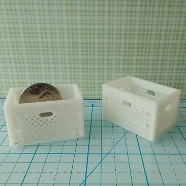 1:12 scale dollhouse storage crate Plastic look UN-PAINTED dollhouse milk crate Price is for EACH unit