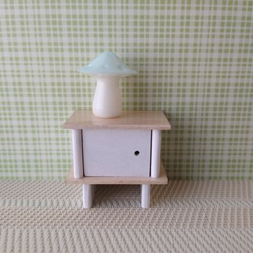 RESERVED 1:12 Dollhouse kids nightstand made from solid maple wood Nightstand cabinet with hinged door