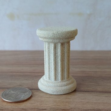1:12 Dollhouse garden pedestal with fine stone texture REF Fluted