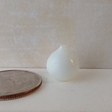 1:12 miniature white spherical vase for mini home decor