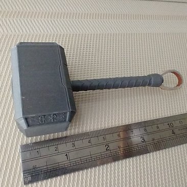 3D printed in PLA miniature God of Thunder hammer unfinished