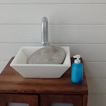 1:12 Dollhouse miniature hand soap or hand lotion Price is for EACH unit REF Marine blue