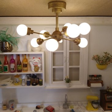 mid-century mini chandelier