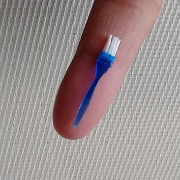 1:12 Dollhouse BBQ basting brush Faux silicone basting brush for kitchen or grilling REF Blue handle white bristles PRICE is for EACH