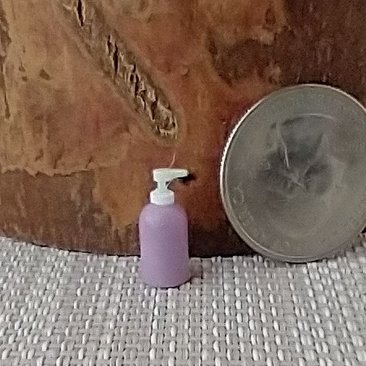 1:12 Dollhouse miniature hand soap or hand lotion Price is for EACH unit REF Light purple