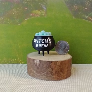 1:12 scale dollhouse battery operated cauldron light with morphing colors Witch's brew cauldron light Mini Halloween decor PRICE is for ONE unit