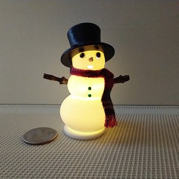 1:12 Dollhouse miniature light up snowman with removable hat Battery operated holiday decor REF Plaid scarf
