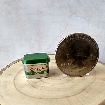 1:12 Dollhouse miniature dishwasher detergent pods Dishwasher pods container with removable lid and 6 pods PRICE is for each set