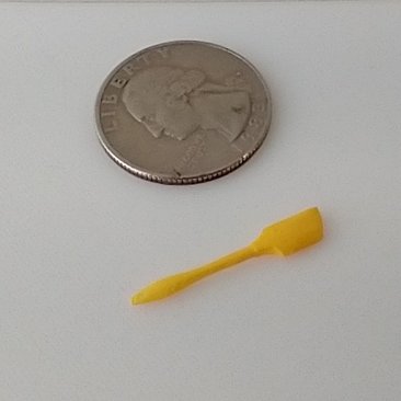 1:12 Dollhouse miniature faux silicone spatula REF Yellow