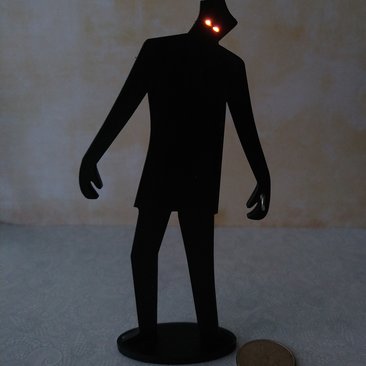 1:12 Dollhouse Halloween decor Zombie silhouette with light up red eyes Battery operated dollhouse Halloween lawn decor Jar lantern NOT included