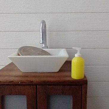 1:12 Dollhouse miniature hand soap or hand lotion Price is for EACH unit REF Yellow
