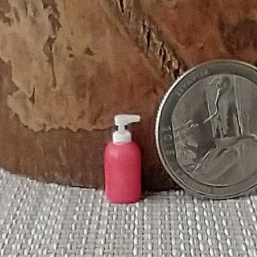 1:12 Dollhouse miniature hand soap or hand lotion Price is for EACH unit REF Red
