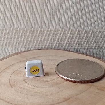 1:12 Dollhouse miniature tape measure for mini DIYer or garage workshop REF White Price is for EACH